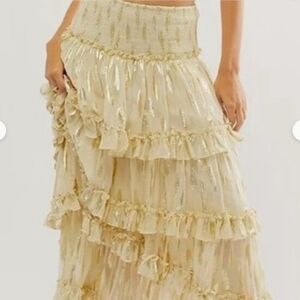 ($295) Jen's Pirate Booty Tiered Ruffled Maxi Skirt Size M/L Like New!